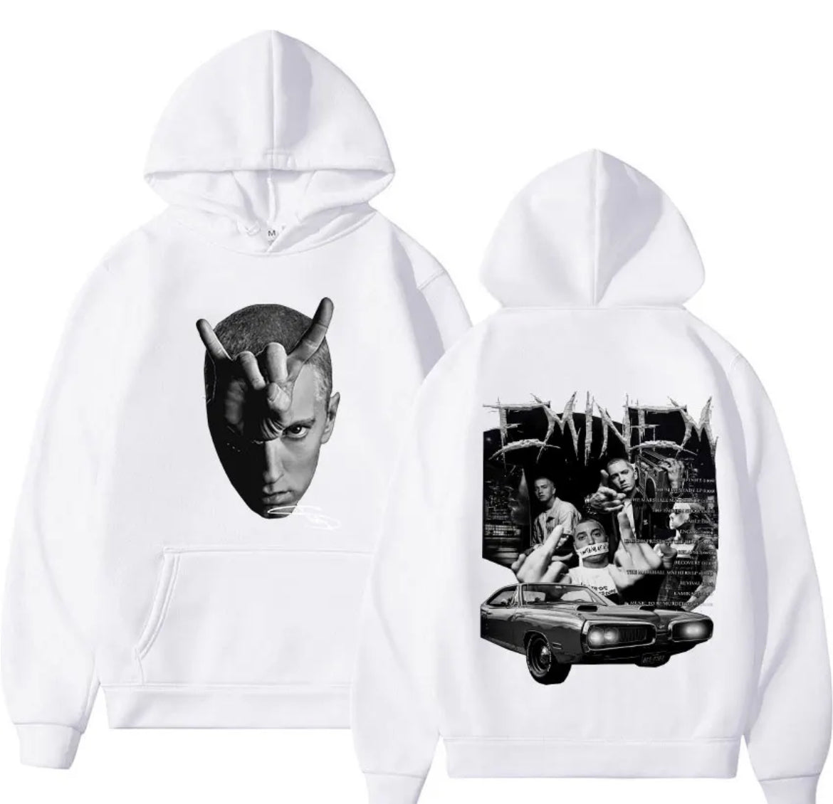 Eminem white Hoodie