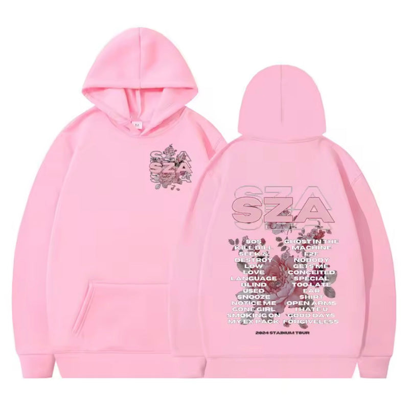 SZA Pink Flower Hoodie