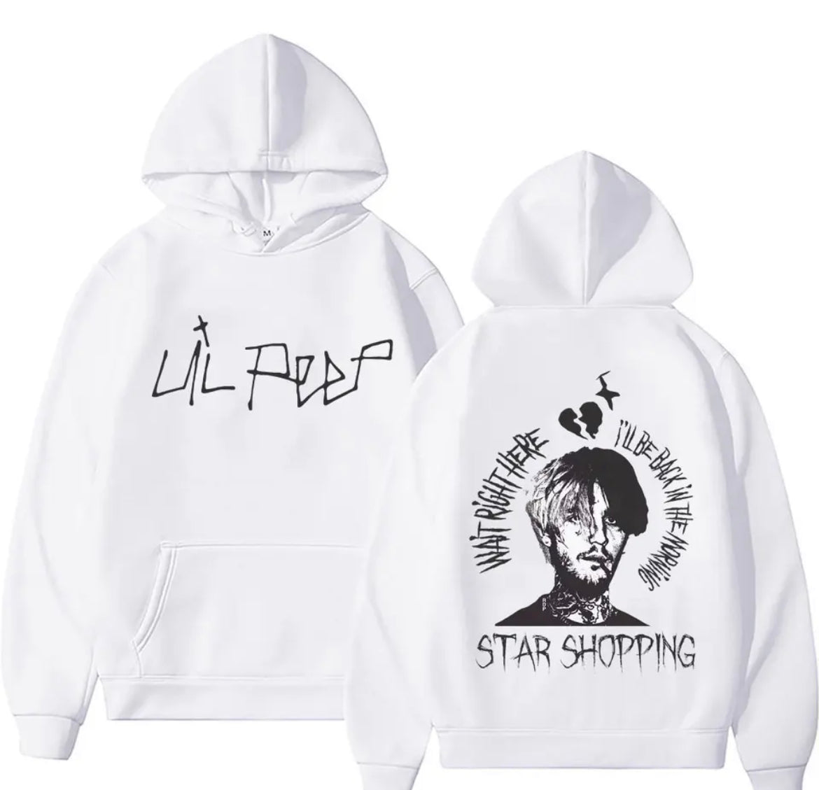 Lil peep white Hoodie