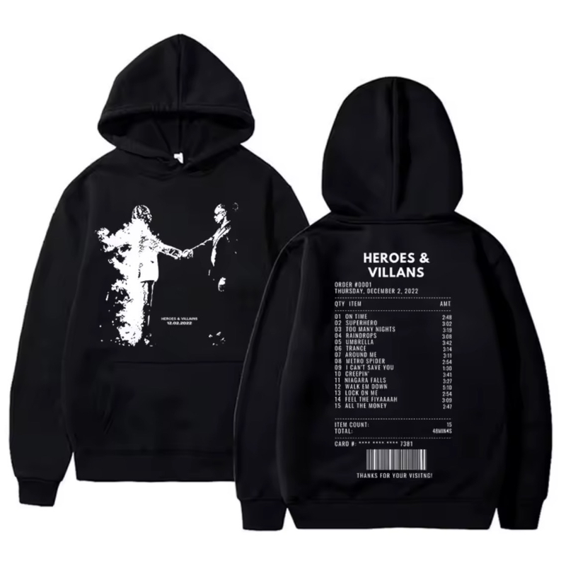 Metro heroes and villains Hoodie
