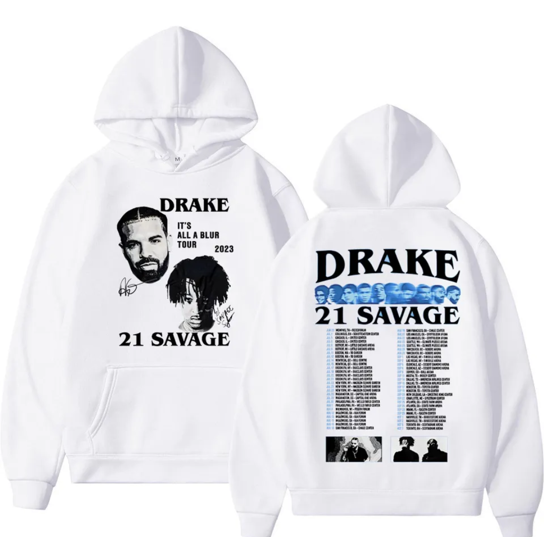 Drake x 21 savage white Hoodie