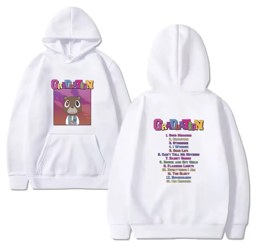 graduation white Hoodie