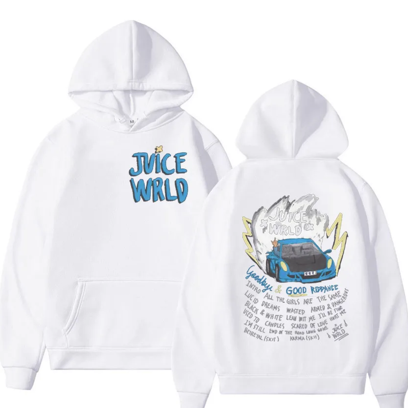 Juice wrld white car Hoodie