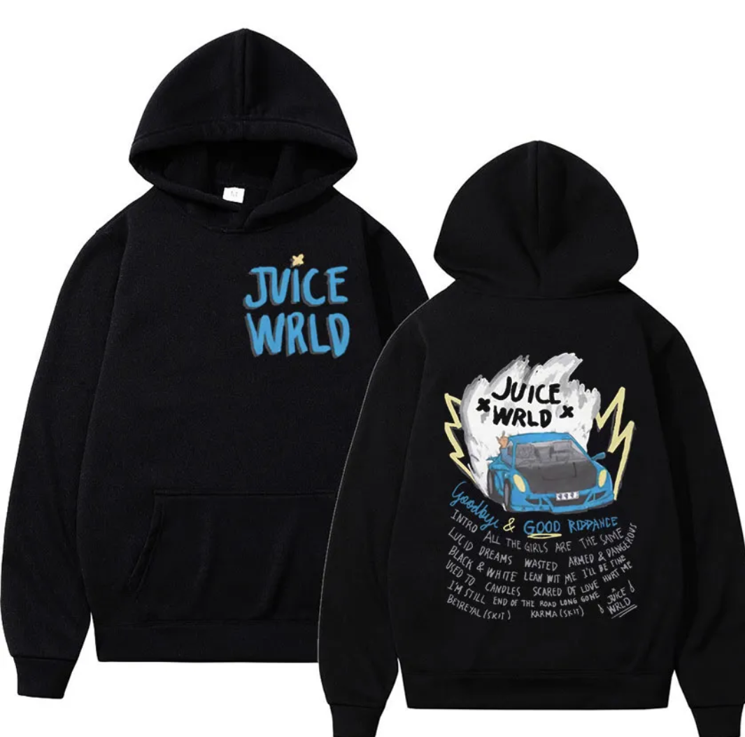 juice wrld black car Hoodie