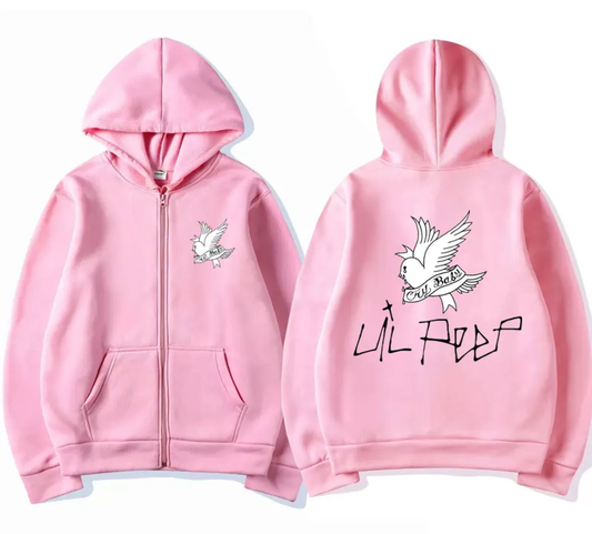 Lil peep pink Hoodie