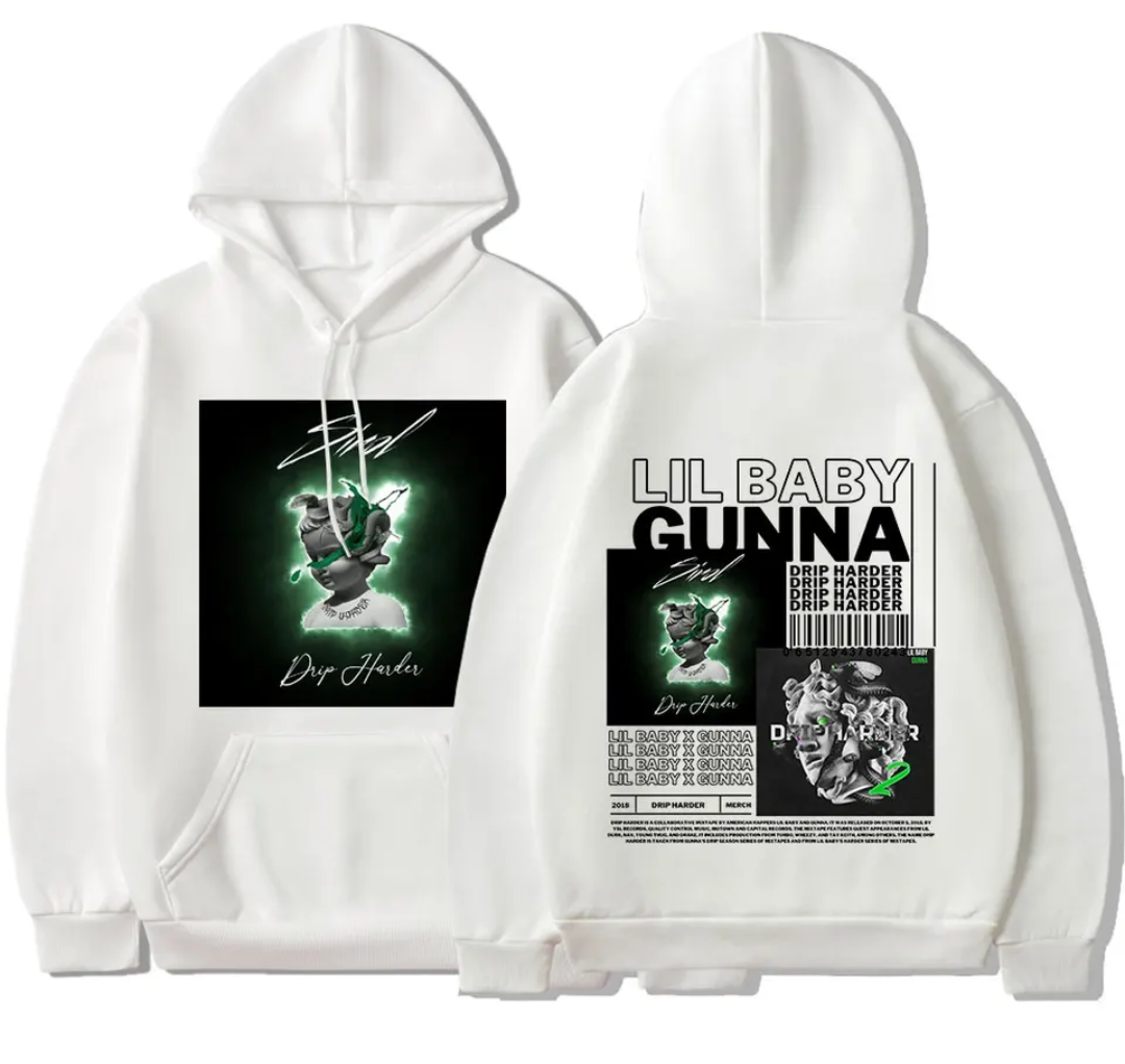 Lil Baby X Gunna white Hoodie