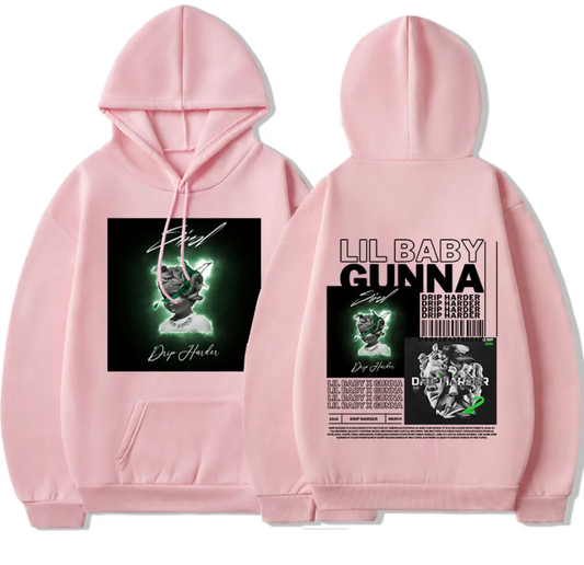 Lil Baby X Gunna pink Hoodie