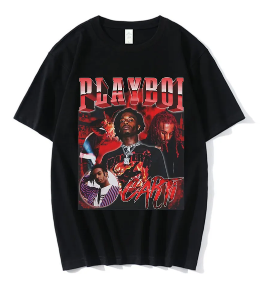 Red playboicarti Tshirt