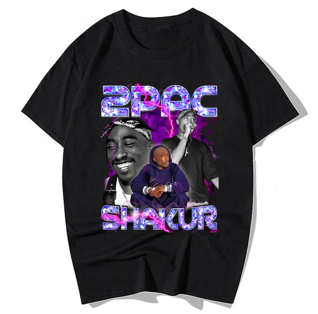 2pac Black Tshirt