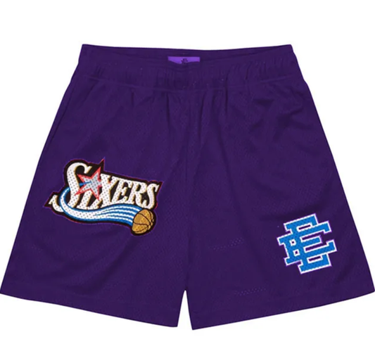 Eric Emanuel x sixers purple Shorts